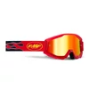 Kép 1/3 - FMF PowerCore Flame Gyerek MX Szemüveg (Piros-Piros Tükrös)