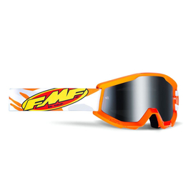 FMF PowerCore Assault MX Szemüveg (Narancs-Ezüst tükrös)