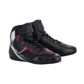 Alpinestars Faster 3 Rideknit Motoros Cipő (Black-Silver-Red)