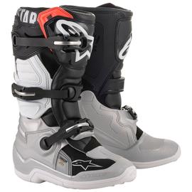 Alpinestars Tech 7S Gyerek Motocross Csizma (Ezüsz-fehér)