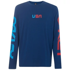 Oakley USA Star Férfi Hosszú Ujjú  Póló (kék)