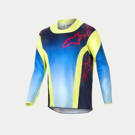 Alpinestars Racer Hoen Gyerek Motocross 2024 Mez (Kék-Fluo Sárga)
