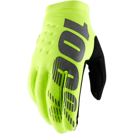 100% Brisker Neoprén Motocross Kesztyű (Fluo)