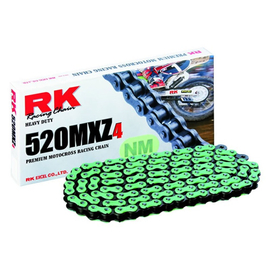 RK 520MXZ Színes Motocross és Enduro Lánc (Zöld)
