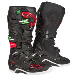 Alpinestars Tech 7 MX Csizma (Fekete-Zöld-Piros)