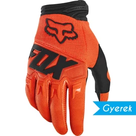 Fox Dirtpaw Race Gyerek Motocross Kesztyű (Narancs)