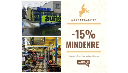 15% Karácsonyi Kedvezmény Üzletünkben (Csak Dec. 19-én!)