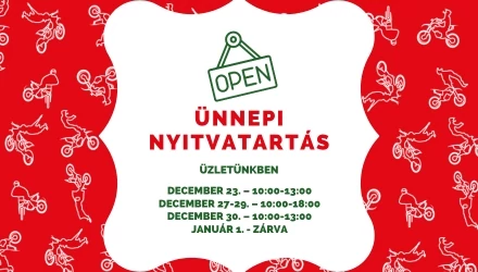 Decemberi Nyitvatartásunk
