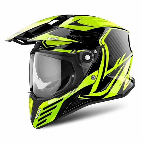 Airoh Commander Túraenduro Bukósisak (Fluo sárga-carbon)