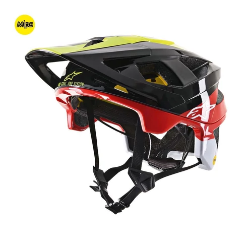 Alpinestars MTB Vector Tech Pilot MIPS Bukósisak (Fekete-Prios-Fluo)