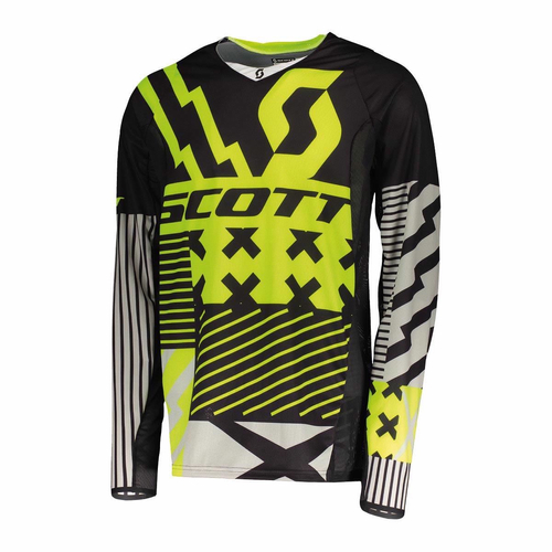 Scott 450 Patchwork  Motocross Mez (fekete-sárga)