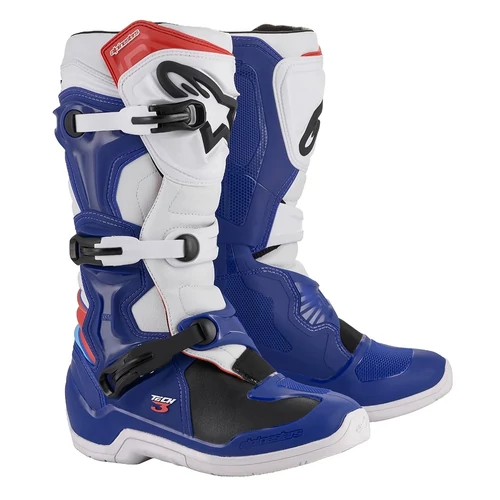 Alpinestars Tech 3 MX Csizma (Fehér-kék-piros)