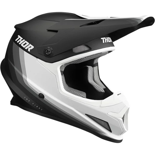 Thor Sector Runner MIPS MX Bukósisak (Fekete-Fehér)