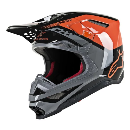 Alpinestars Supertech S-M8 Triple Bukósisak (Narancs-Fekete)