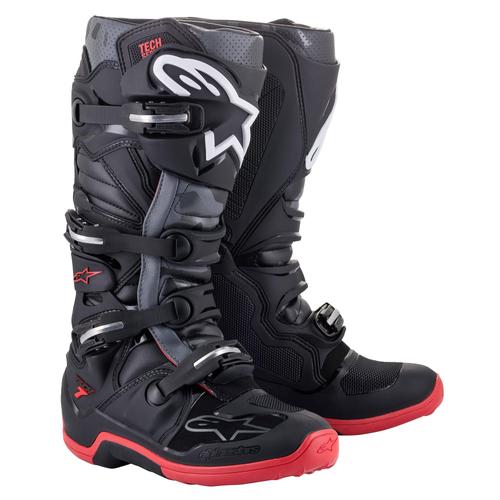 2022 Alpinestars Tech 7 MX Csizma (Szürke-Piros)