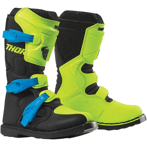 THOR Blitz XP Gyerek Motocross Csizma (Acid-Fekete)