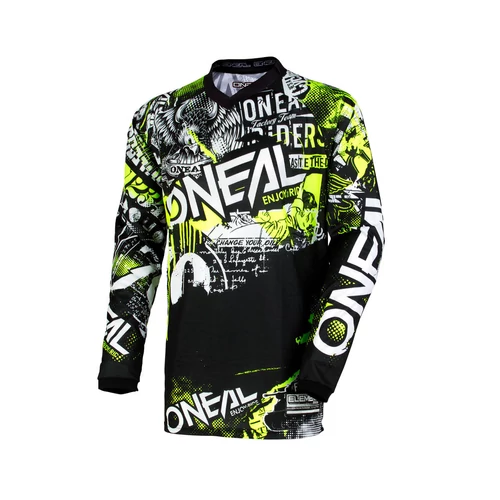 Oneal Element Attack Gyerek MX Mez (Black-Neon)