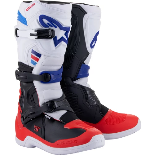 Alpinestars Tech 3 MX Csizma (Piros-kék)