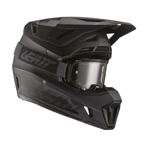 Leatt Moto 7.5 V21.1 Bukósisak Szemüveggel (Fekete)