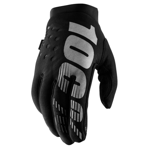 100% Brisker Neoprén Motocross Kesztyű (Fekete)