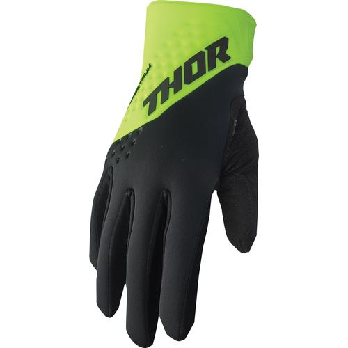 Thor MX Neoprén Téli Motoros Kesztyű (Acid-Black)