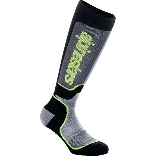 Alpinestars MX Plus Gyerek zokni (Fekete-Szürke-Fluo-Sárga)