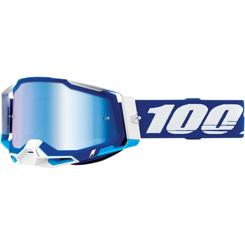 100% Racecraft 2 MX Szemüveg (Kék, Kék tükrös)