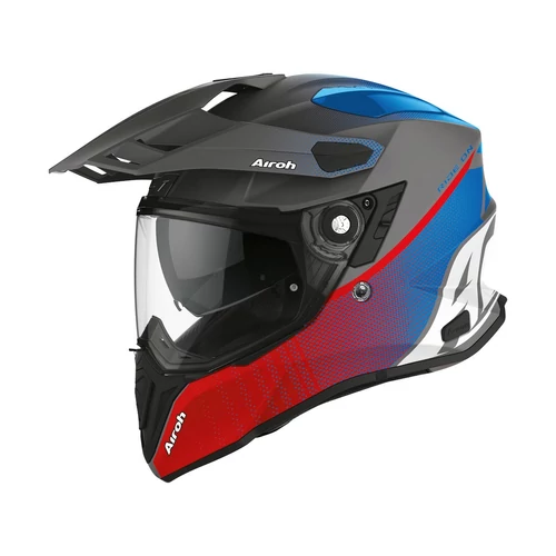 Airoh Commander Túraenduro Bukósisak (Matt-Fekete-piros-Kék)