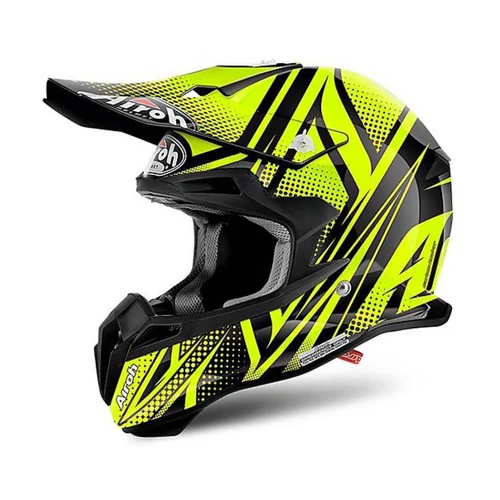 Airoh Terminator 2.1S Carbon Bukósisak (Fekete- Fluo sárga)