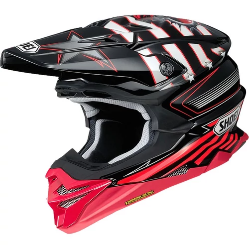 Shoei VFX-WR Grant3 TC-1 Motocross Bukósisak (Fekete-Piros)