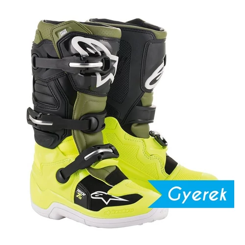 Alpinestars Tech 7S Gyerek Motocross Csizma (Military)