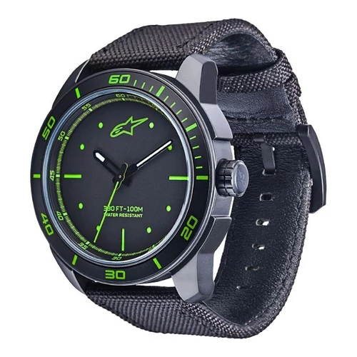 Alpinestars Tech Watch 3H Karóra (Zöld-Fekete, Szövet pánt)