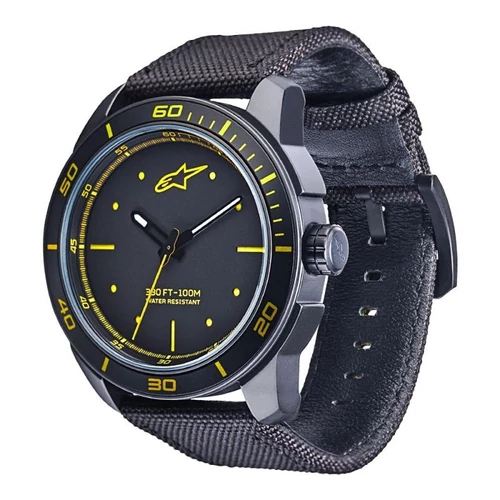 Alpinestars Tech Watch 3H Karóra (Sárga-Fekete, Szövet pánt)